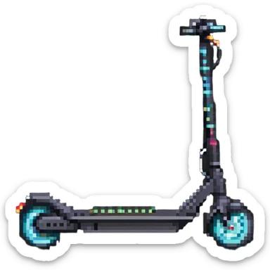 electric scooter with battery indicator sticker