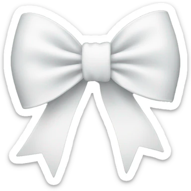 A white bow sticker