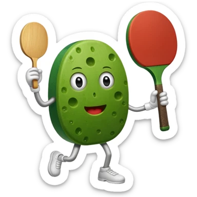 🥒+🏓 sticker