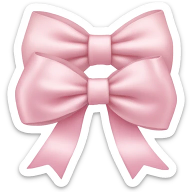 Light pink bow sticker