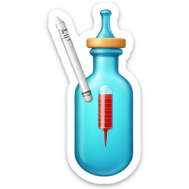 Vial and needle  sticker