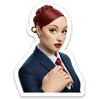 formal portrait of a woman sticker