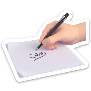 A hand furiously scribbling on a piece of paper with a pen or pencil. The paper is messy with random lines and doodles sticker