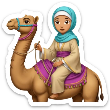 Desert Nomad Traveler with camel sticker