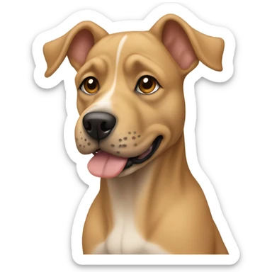shar pai wrinkle tan coloured dog  sticker