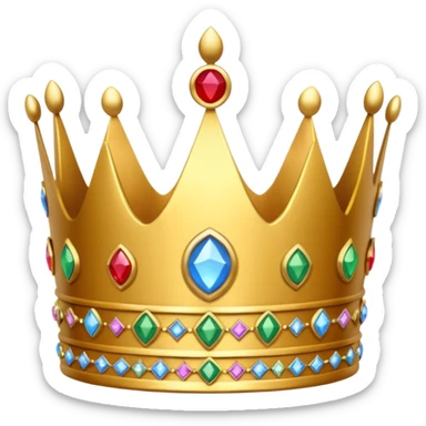 crown with happy birthday on it sticker