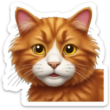 Red cat sticker
