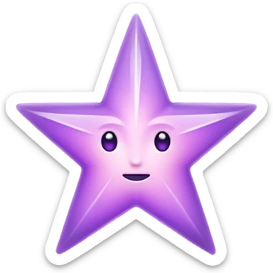 Purple void star that looks ethereal sticker