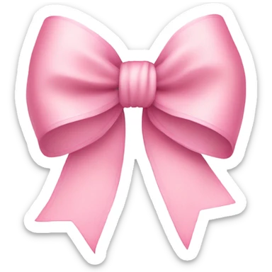 light pink bow on light pink bow sticker