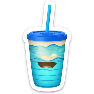 blue water cup with short blue straw and blue lid with "roro" written on it sticker