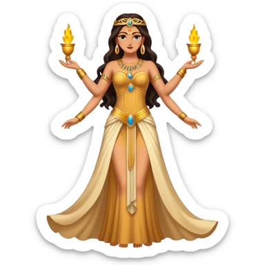 fullbody attractive goddess Inanna sticker
