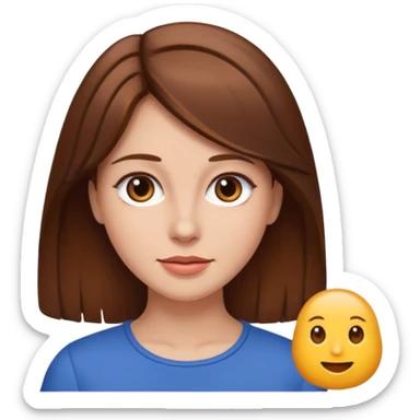 person woman brownhair fullbody sticker