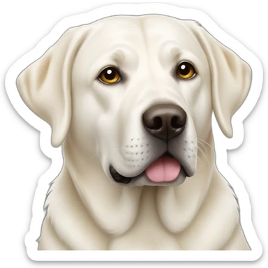 two White Labradors sticker