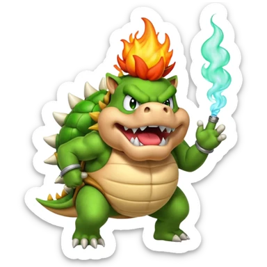 Bowser farting sticker