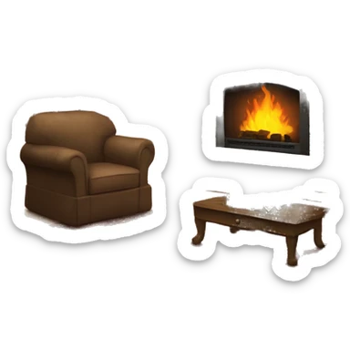The night before Christmas fireplace sticker