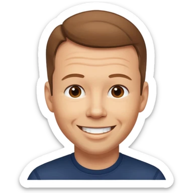 Donnie Wahlberg with light brown hair sticker