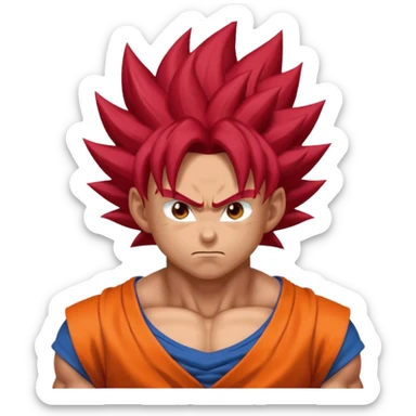 Goku super saiyan god sticker