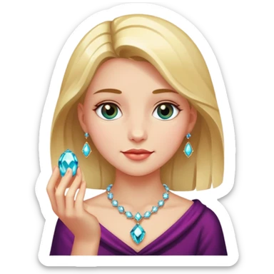 girl carry jewel  sticker