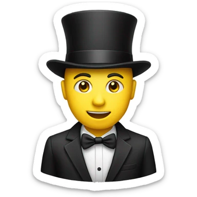 yellow face non-gender with tuxed sticker