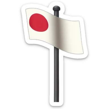 Japan flag on pole sticker