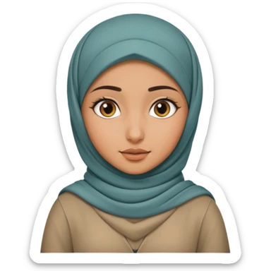 arab GIRL with hijab half body to belt sticker
