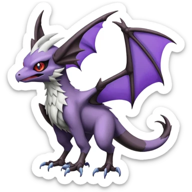 Noibat-Noivern-Silvally-Fakémon-hybrid-creature (full body)  sticker