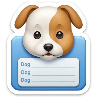 Dog Information Form sticker