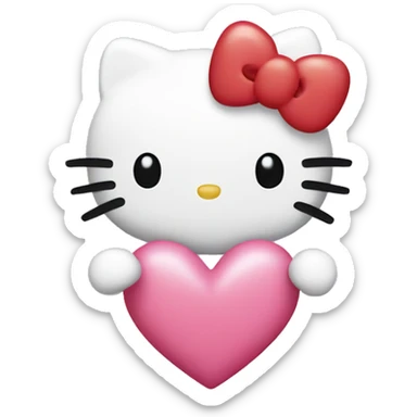 Hello kitty with hearts sticker