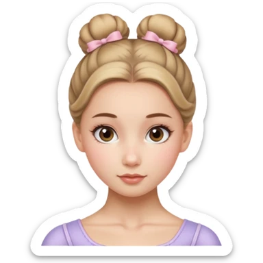 ballet bun  hair princes  sticker