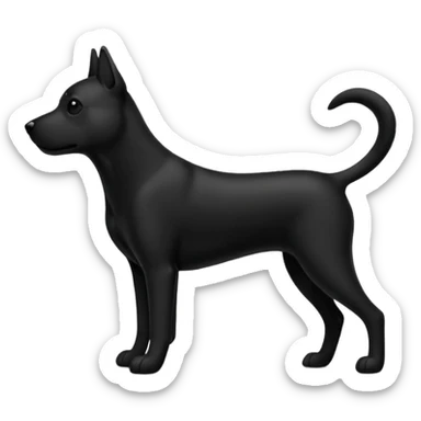 dog silhouette sticker