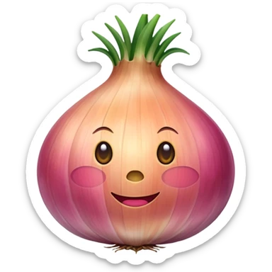 oignon fin rose sticker