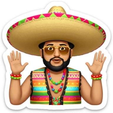 Fiestero with Sombrero sticker