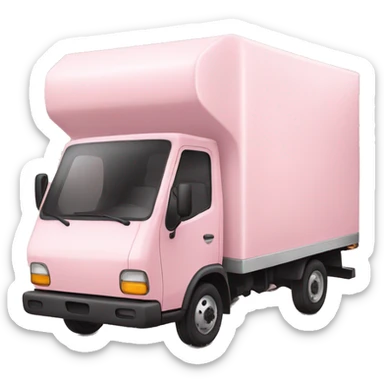 light pink delivery truck sticker