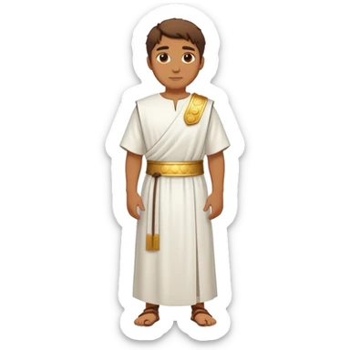 A Roman in a full-length white tunic sticker