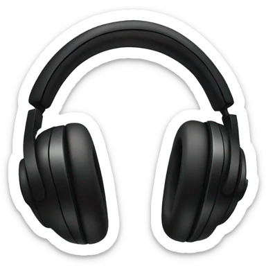 Aesthetic black headphones  sticker