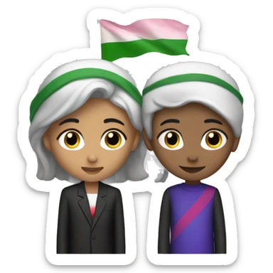 Bisexual + palestine sticker