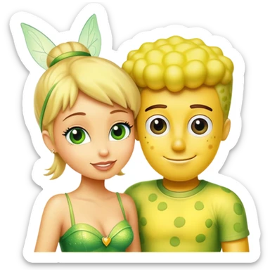 Campanita bob spongs enamorada sticker