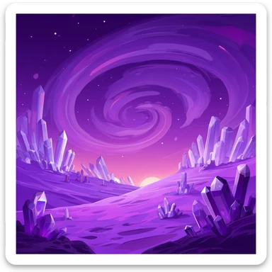 I need in purple magic planet sticker