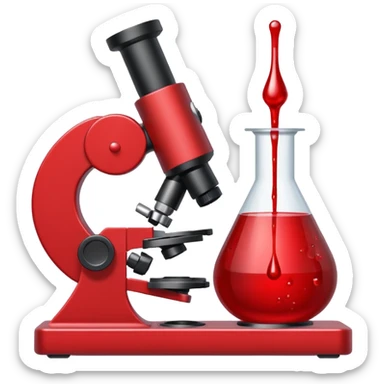 olhando sangue no microscopio sticker