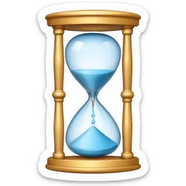 checkmark fading into an hourglass emoji sticker