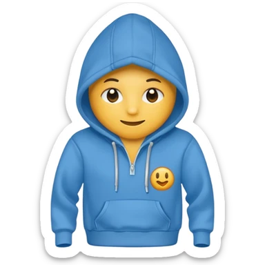 hoodie blu no lace no emoji sticker