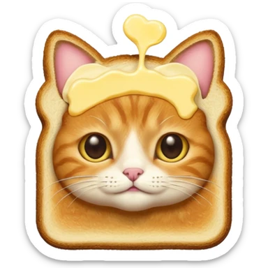 Toast cat sticker