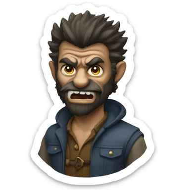 Envious Wolfman sticker