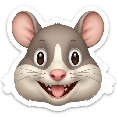 Rat smiling emoji sticker