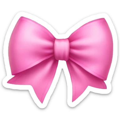 Pink bow sticker