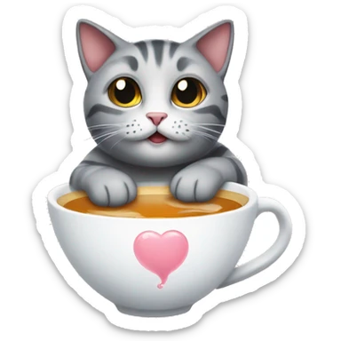 Cat with bubblevtea sticker