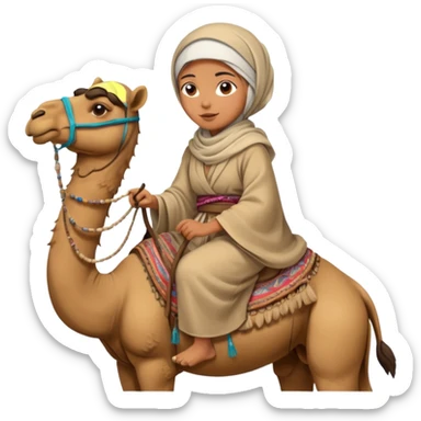 Desert Nomad Traveler with camel sticker