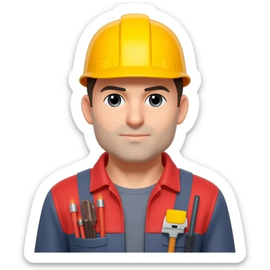 Emoji de un electricista sticker