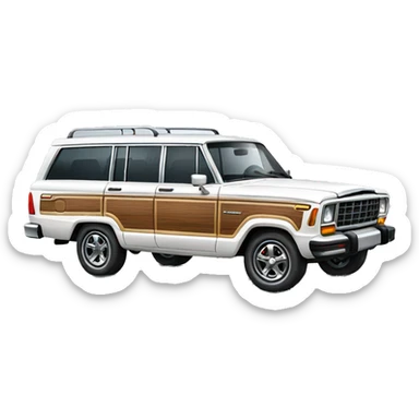 White wagoneer SUV sticker