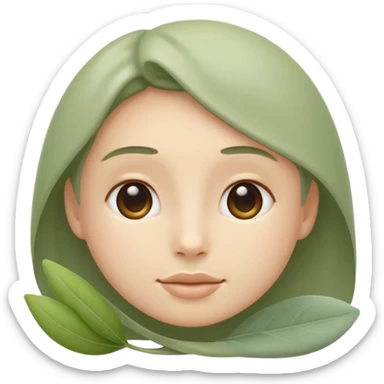 Minimal wellness emoji representing tighter skin and firmness,
subtle lifting effect, smooth contours, calm and natural,
no beauty or cosmetic symbols, soft sage green color palette sticker